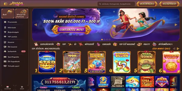 Alawin Casino uvodna stranka  na mobile