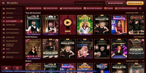 Casoola Casino live hry  na mobile