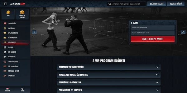 Glorion Casino vip program  na mobile