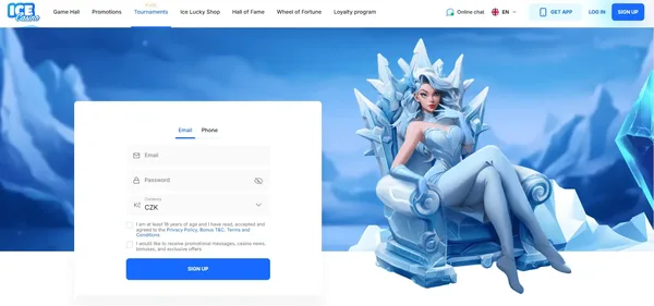 IceCasino registracia  na mobile