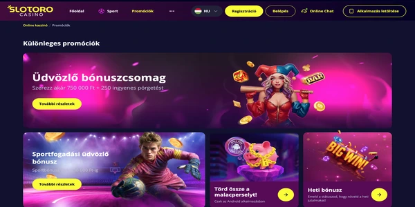 Slotoro Casino uvitaci bonus  na mobile